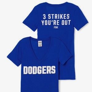 PINK Victoria’s Secret DODGERS T-Shirt - Electric Blue